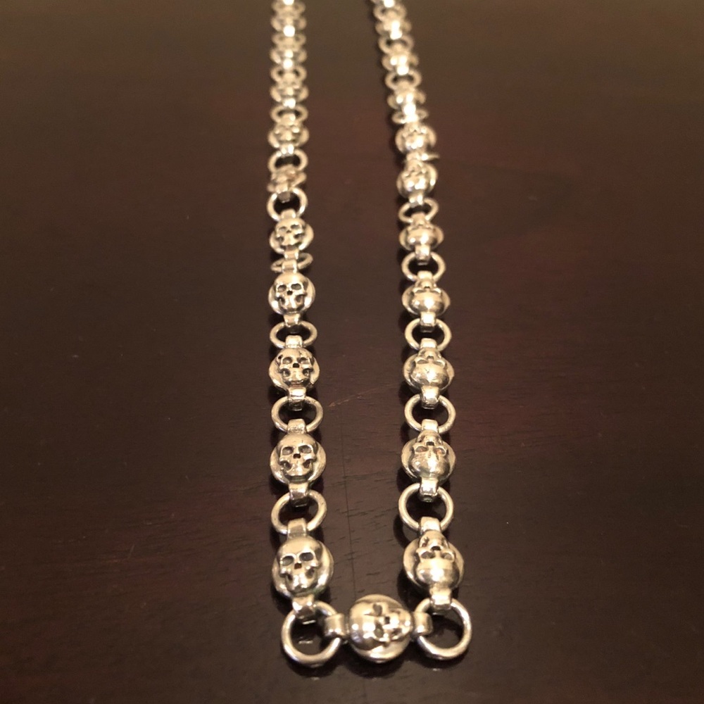 ♦️🔴 SOLD 🔴♦️King Baby Skull Motif Link Necklace